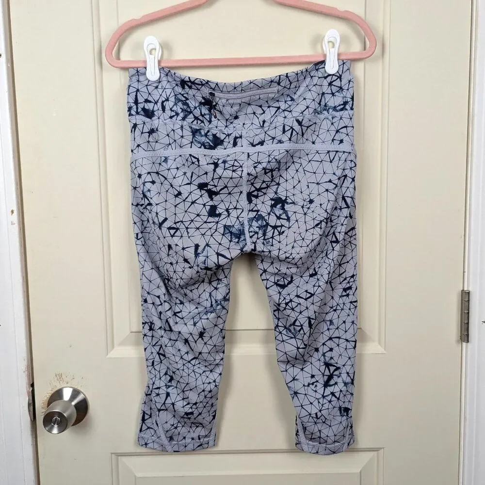 Lululemon | Pedal Pace Crop Star Crushed Silver Fox Deep Navy Size 10